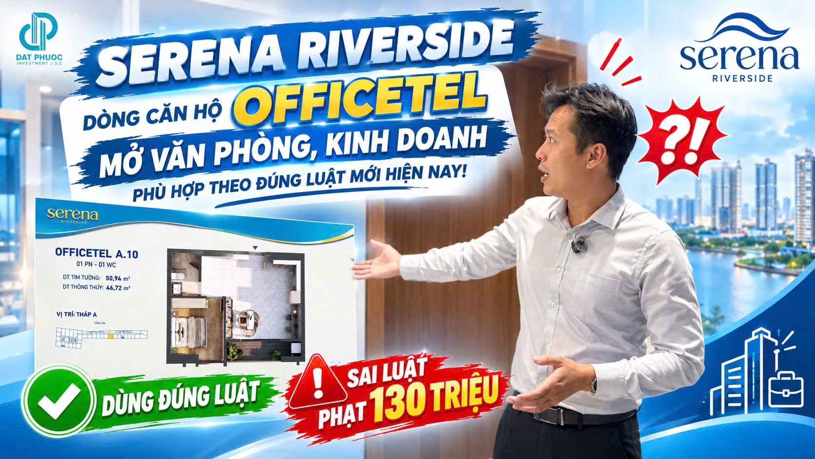 SERENA RIVERSIDE review dòng căn hộ OFFICETEL mở văn phòng, kinh doanh theo đúng luật mới hiện nay!